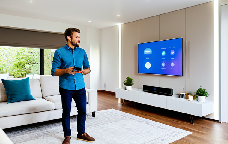 에너지 효율적인 주거 모델 분석 - Smart Home System**

"A modern living room interior featuring smart home technology. Showcasing a sm...